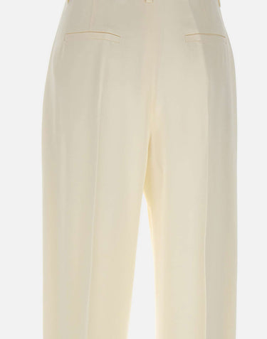 Pantalone a gamba larga 1226WTR002857P IVORY VICTORIA BECKHAM 