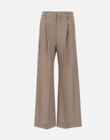 Pantaloni con vita plissettata 1226WTR007113A LIMESTONE VICTORIA BECKHAM 