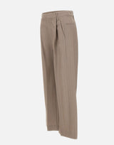 Pantaloni con vita plissettata 1226WTR007113A LIMESTONE VICTORIA BECKHAM 