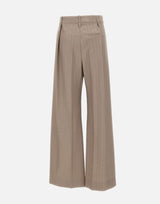 Pantaloni con vita plissettata 1226WTR007113A LIMESTONE VICTORIA BECKHAM 