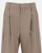 Pantaloni con vita plissettata 1226WTR007113A LIMESTONE VICTORIA BECKHAM 