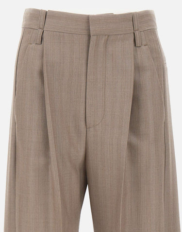Pantaloni con vita plissettata 1226WTR007113A LIMESTONE VICTORIA BECKHAM 