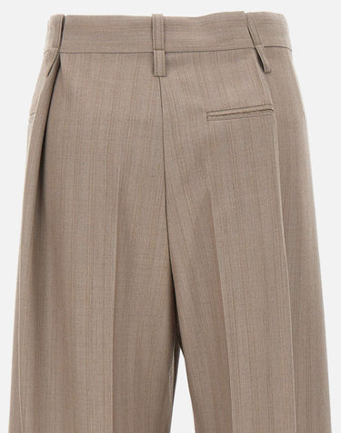 Pantaloni con vita plissettata 1226WTR007113A LIMESTONE VICTORIA BECKHAM 