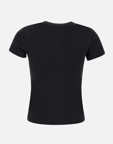 T-shirt in misto cotone Pima V090884679 001BLK VINCE. 