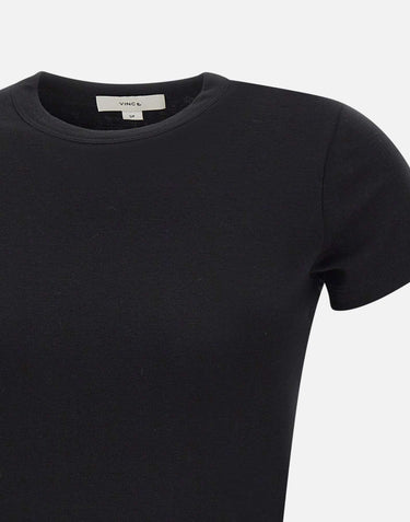 T-shirt in misto cotone Pima V090884679 001BLK VINCE. 