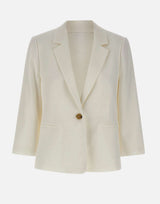 Blazer in misto lino V099891559 101OWH VINCE. 