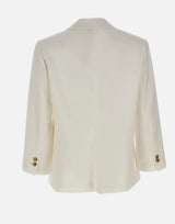 Blazer in misto lino V099891559 101OWH VINCE. 