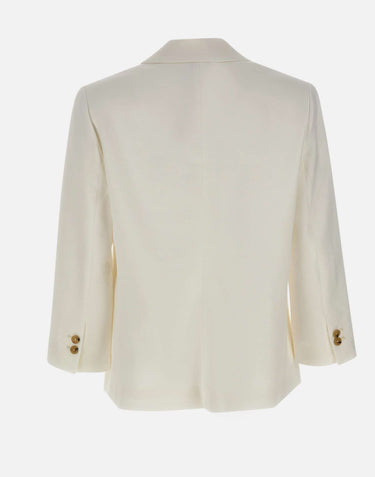 Blazer in misto lino V099891559 101OWH VINCE. 