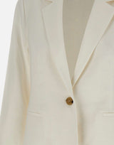 Blazer in misto lino V099891559 101OWH VINCE. 