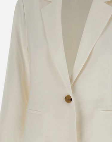 Blazer in misto lino V099891559 101OWH VINCE. 