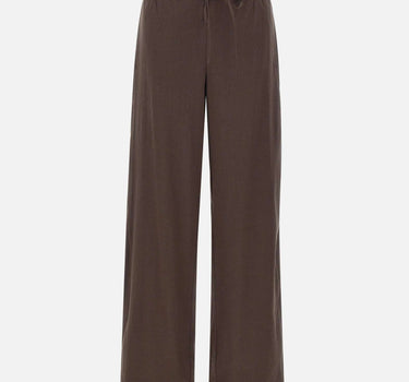 VINCE. Pantaloni in misto lino BROWN Donna 