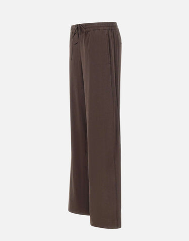 VINCE. Pantaloni in misto lino BROWN Donna 
