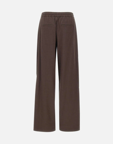 VINCE. Pantaloni in misto lino BROWN Donna 