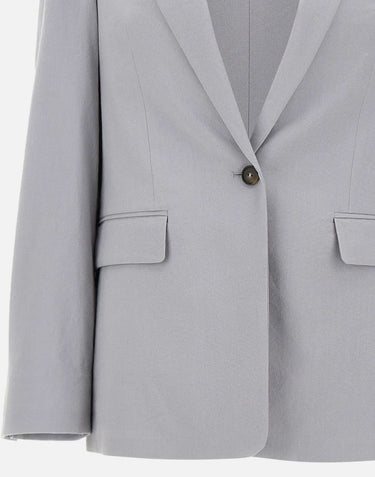 Blazer in misto lino V169891664 074BMI VINCE. 