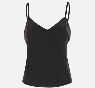 Top in raso V172013204 001BLK VINCE. 