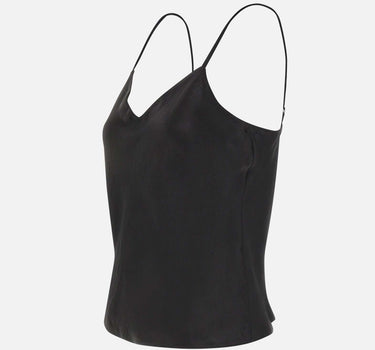Top in raso V172013204 001BLK VINCE. 