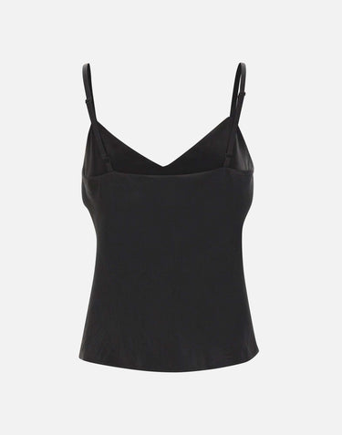 Top in raso V172013204 001BLK VINCE. 