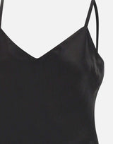Top in raso V172013204 001BLK VINCE. 