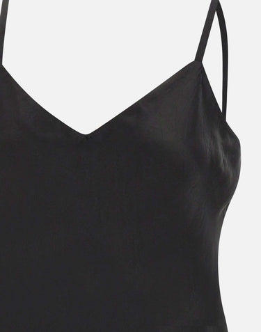 Top in raso V172013204 001BLK VINCE. 