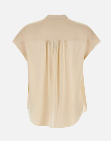 Blusa in seta con arricciature V181713198 154CRM VINCE. 