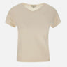 Maglia a maniche corte in misto lana e cashmere V182979864 101OWH VINCE. 