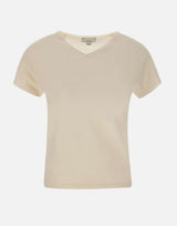 Maglia a maniche corte in misto lana e cashmere V182979864 101OWH VINCE. 