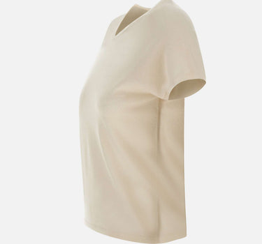Maglia a maniche corte in misto lana e cashmere V182979864 101OWH VINCE. 