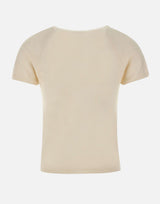 Maglia a maniche corte in misto lana e cashmere V182979864 101OWH VINCE. 