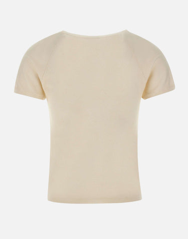 Maglia a maniche corte in misto lana e cashmere V182979864 101OWH VINCE. 