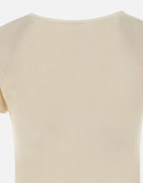 Maglia a maniche corte in misto lana e cashmere V182979864 101OWH VINCE. 