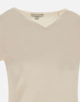 Maglia a maniche corte in misto lana e cashmere V182979864 101OWH VINCE. 