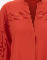 Blusa con pieghe decorative V184813202 870POP VINCE. 