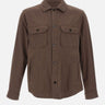 WOOLRICH Camicia Safari in misto cotone e lino BROWN Uomo 