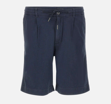 WOOLRICH Shorts in misto lino e cotone con pinces BLUE Uomo 
