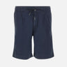 WOOLRICH Shorts in misto lino e cotone con pinces BLUE Uomo 