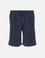 WOOLRICH Shorts in misto lino e cotone con pinces BLUE Uomo 