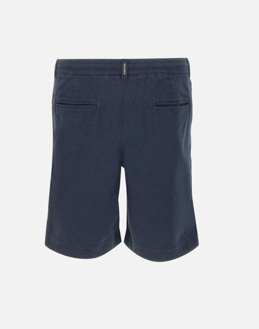 WOOLRICH Shorts in misto lino e cotone con pinces BLUE Uomo 