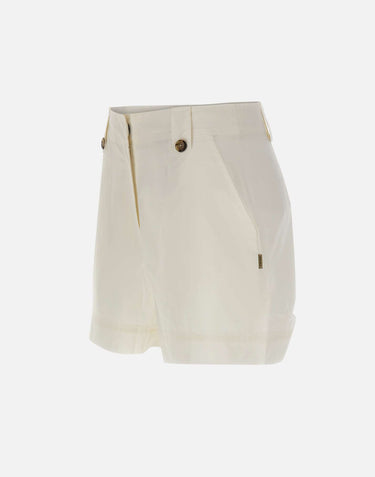 WOOLRICH Shorts in popeline di cotone WHITE Donna 