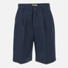 WOOLRICH Shorts in misto lyocell e lino BLUE Donna 