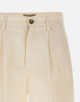 WOOLRICH Shorts in misto lyocell e lino WHITE Donna 