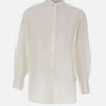 WOOLRICH Camicia "Boyfriend" in misto cotone e lino WHITE Donna 