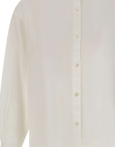 WOOLRICH Camicia "Boyfriend" in misto cotone e lino WHITE Donna 