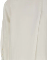 WOOLRICH Camicia "Boyfriend" in misto cotone e lino WHITE Donna 