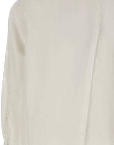 WOOLRICH Camicia "Boyfriend" in misto cotone e lino WHITE Donna 