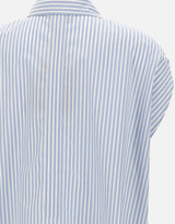 WOOLRICH Camicia in popeline di cotone a righe Light Blue Donna 
