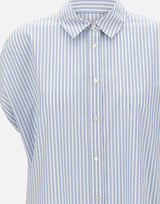 WOOLRICH Camicia in popeline di cotone a righe Light Blue Donna 