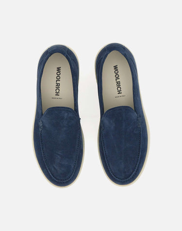 WOOLRICH Mocassini in pelle scamosciata BLUE Uomo 