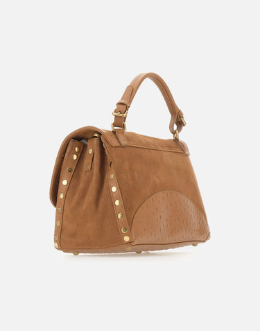 ZANELLATO Borsa a mano "Postina" in pelle Zashmere & Cactus BROWN Donna 