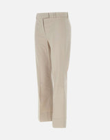 'S MAX MARA Pantaloni "Felice" in gabardina di cotone BEIGE Donna 