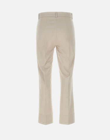 'S MAX MARA Pantaloni "Felice" in gabardina di cotone BEIGE Donna 